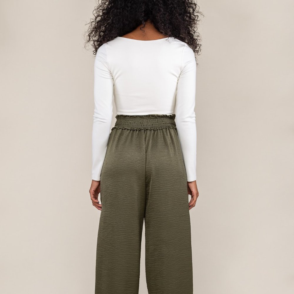 Brooklyn Square Neck Corset Crop Top - Ivory - Picture 4 of 5